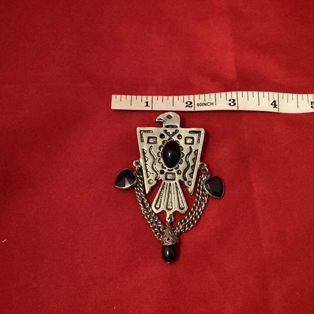 Silvertone metallic bird brooch - Picture 4 of 4